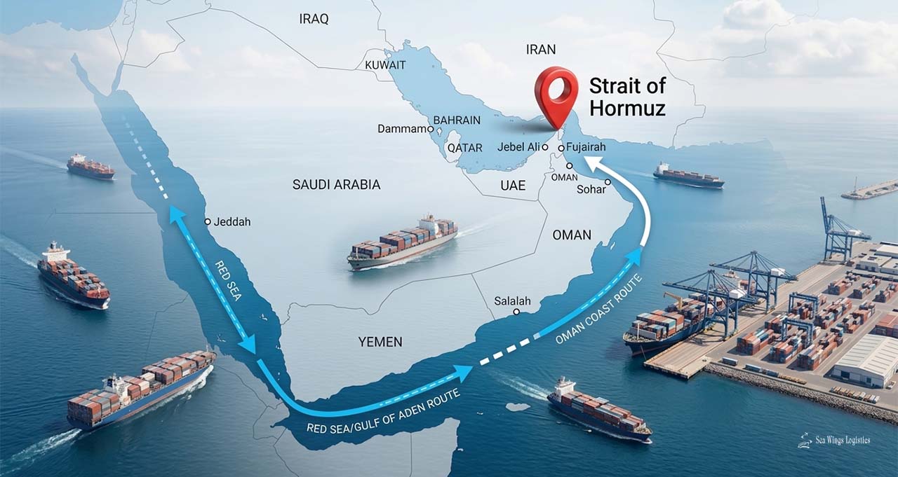 GCC Shipping Solutions Without Hormuz | Sea Wings Logistics LLC